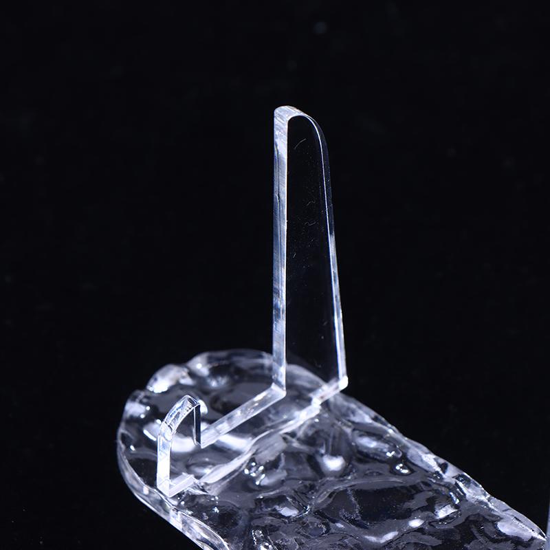 2Pcs Simple Hd Transparent Acrylic Badge Holder Japanese Anime Game Card Brick Pocard Postcard Display Stand Desk Decoration