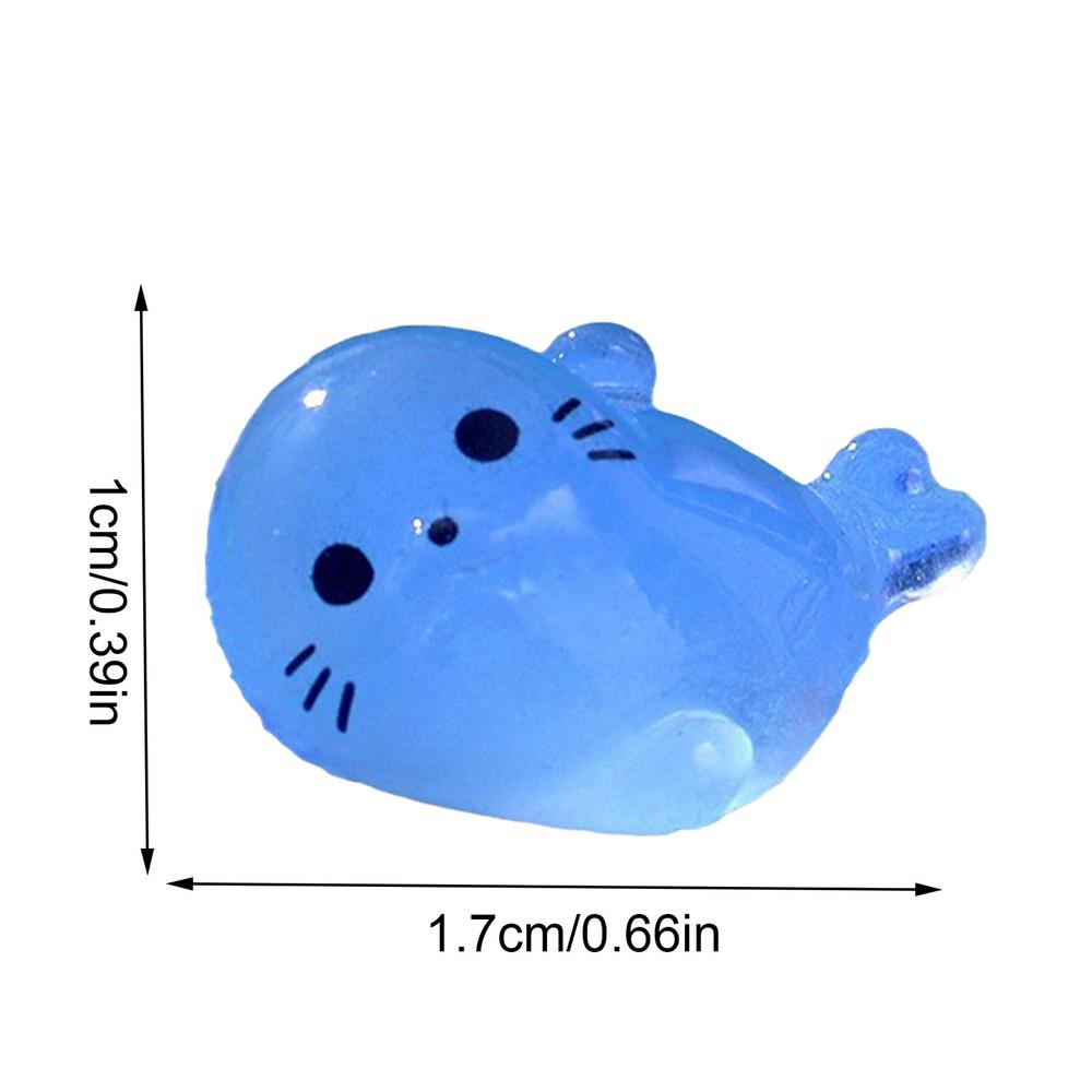 Glow In the Dark Animals Stress Relief Seal Miniature Aquarium Ornament Fairy Garden Decoration For Aquarium Decor