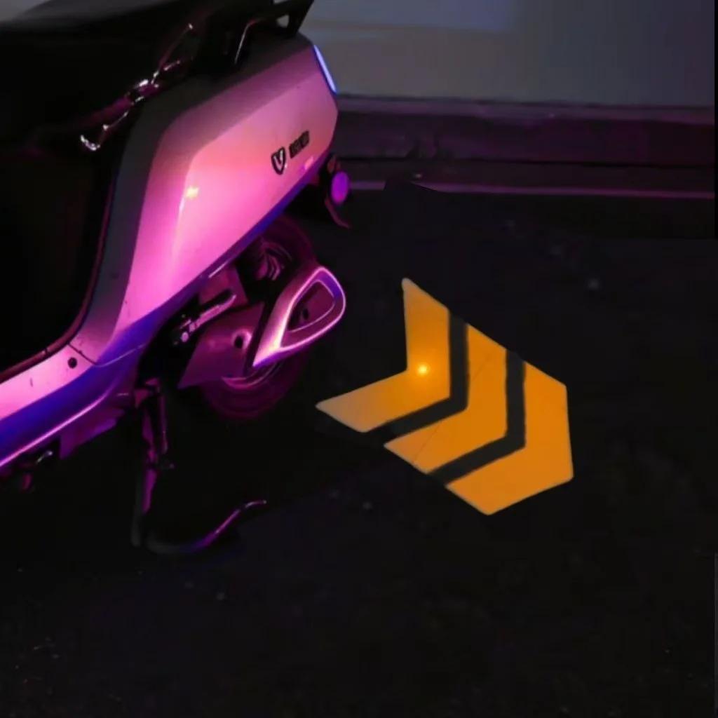 2PCS Motorcycle Turn Signal LED Projection Light Electric Car Street Modification Welcome Decoration Anti-collision Laser Light