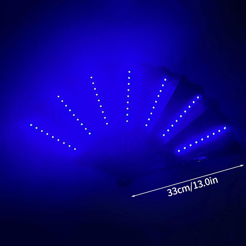 Glowing Folding Fan Lighting Hand Fans for Women Atmosphere Photo Prop Wedding Hand Fans Glowing Party Supplies Abanicos