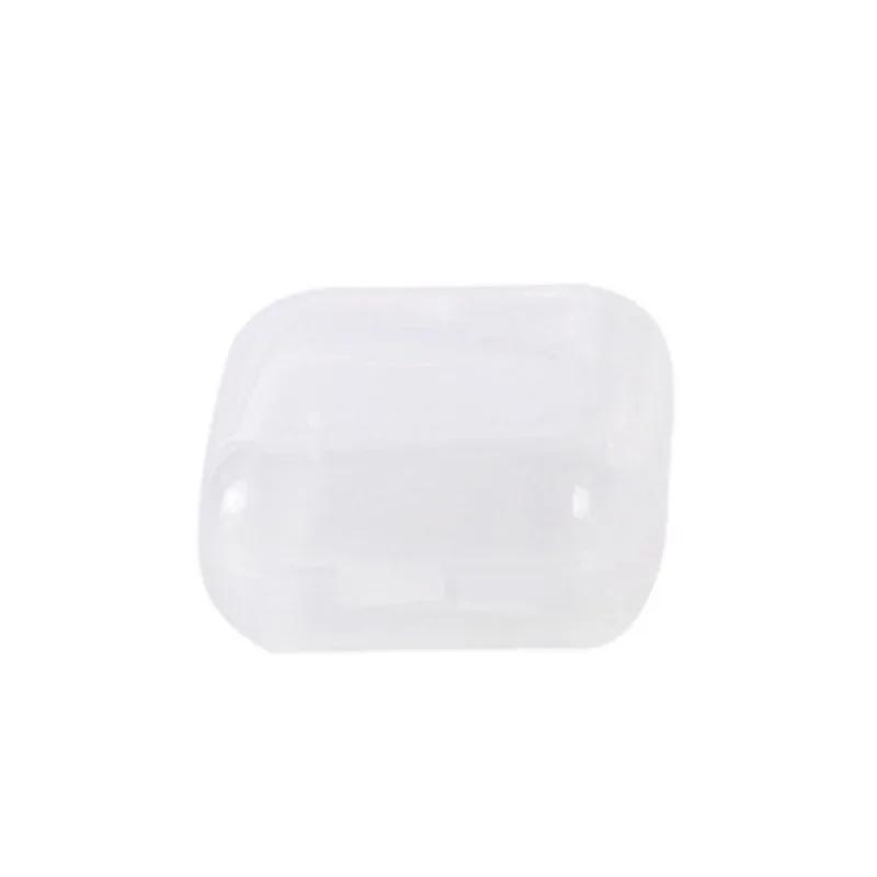10/50/100/500PCS Transparent Square Plastic Jewelry Box Organizer With Individual Ring Slot For Rings Necklaces Earrings Storage