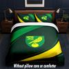 Norwich City Football Design Bed Bedding Set 1 Duvet Cover + 2 Pillowcases Soft Breathable Household Bed Linens