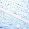 Zhiheng 2-Piece Multifunctional Drawing Template Set: Primary School Student Straight Ruler & Circle Design Tool.