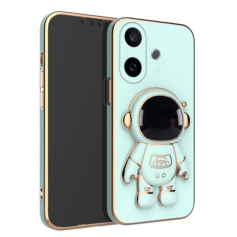 For Vivo V60 Lite Case Shining Astronaut Spaceman Bracket Holder Design soft plating For Vivo V60 Lite Back cover