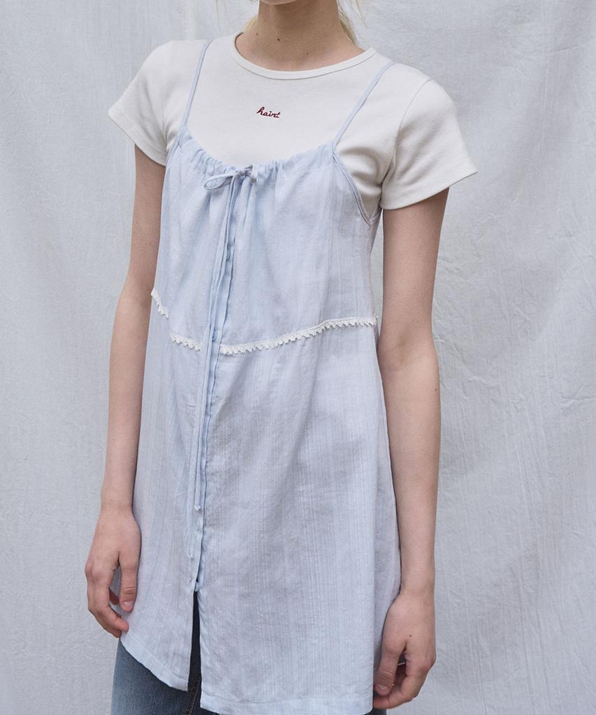 HAINT Haze String Layered Dress 2Col_Ivory,Light Blue