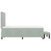 Box Spring Bed with Headboard Light Grey 190 x 120 cm Velvet