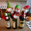 Elf Wine Bottle Dust Cover Ornaments Snowman Champagne Bottle Set Bar Restaurant Decorative Xmas Christmas Party Home Decoration