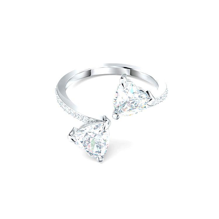 Swarovski Attract Soul Heart Ring Women jewelry White 5535192+5535191+5512854 Box (Random Color),55