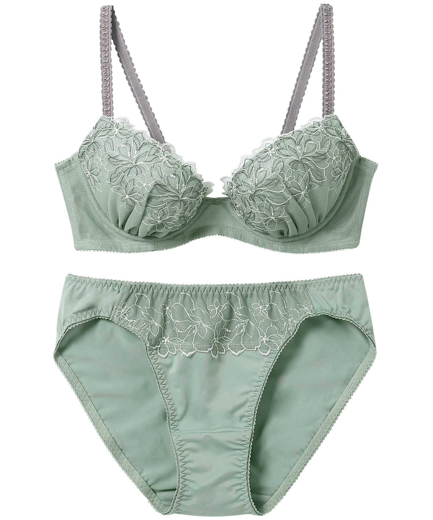 

Bra and Panty Set for a Rounder Bra and Panty Top and Bottom Bra BCC229 GR E75 Amphi/Wacoal Bust, Set, Set,