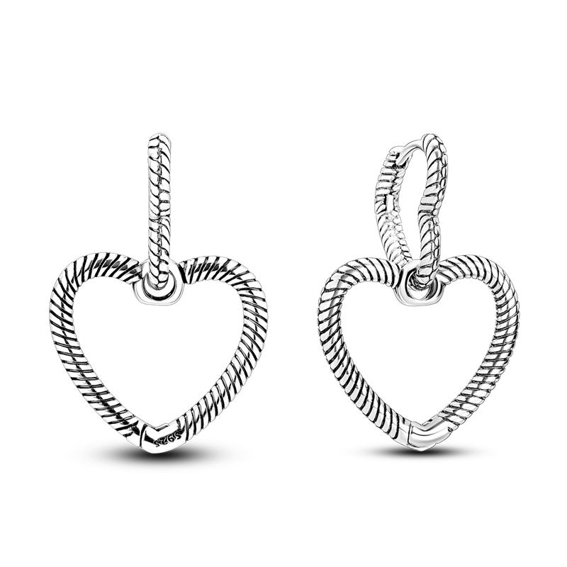 925 Silver Earrings Luxury Rose Gold Color Heart Star Moon Earrings for Women Wedding Party Fashion Jewelry Joyas
