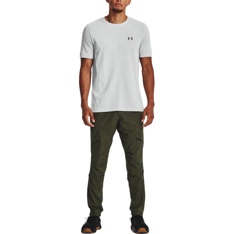 Under Armour Solid Color Training Woven Tapered Knit Pants Men Bottoms Navy-Green 1352026-390