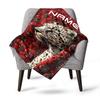 Home Customize Your Name Blankets Leopard On Red Carpet Pattern Comfortable Soft Lightweight Allseason Multipurpose Blanket For Picnics Sofas Offices