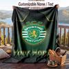 Flannel Blanket Sporting CP Print Custom Name Text Soft Throw for Sofa Bed