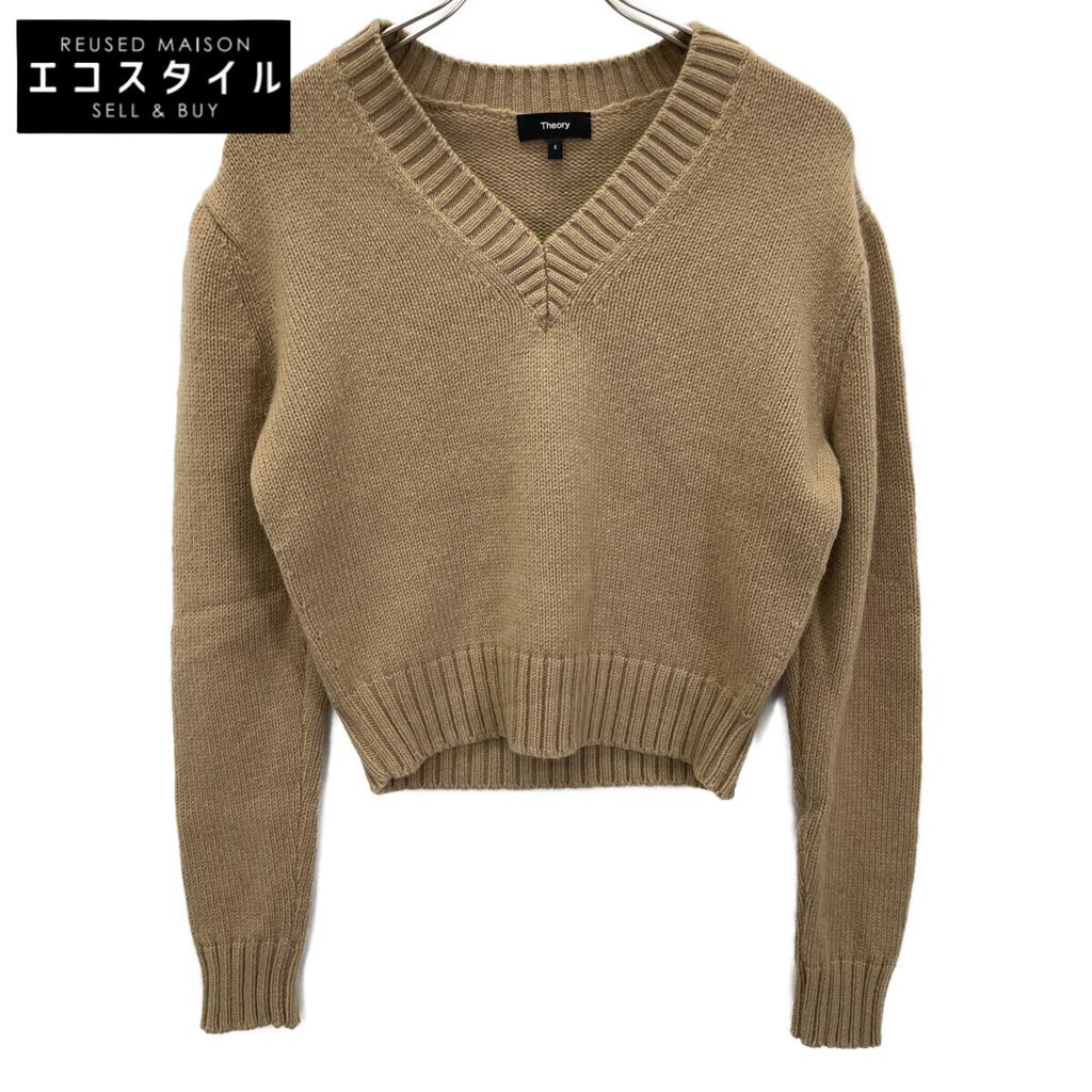 Theory 24 Brown Cashmere Blend Knit tops S BrownUsed