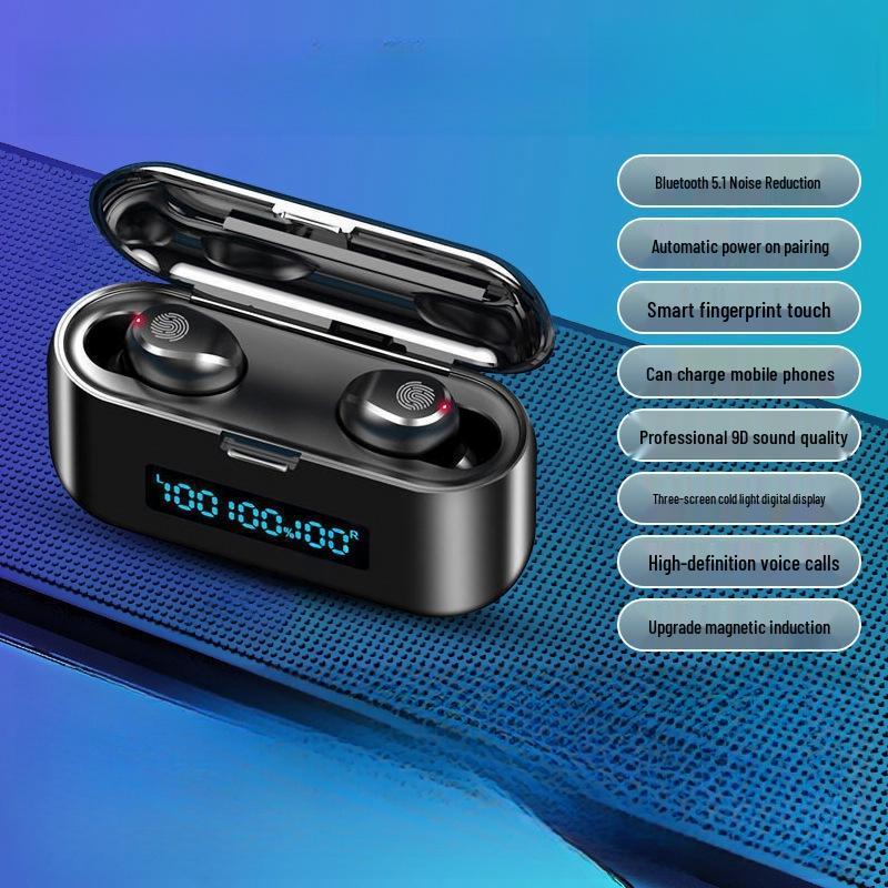 Ultra-Clear Wireless Bluetooth Earphones with Digital Display, Long Standby, Universal Compatibility
