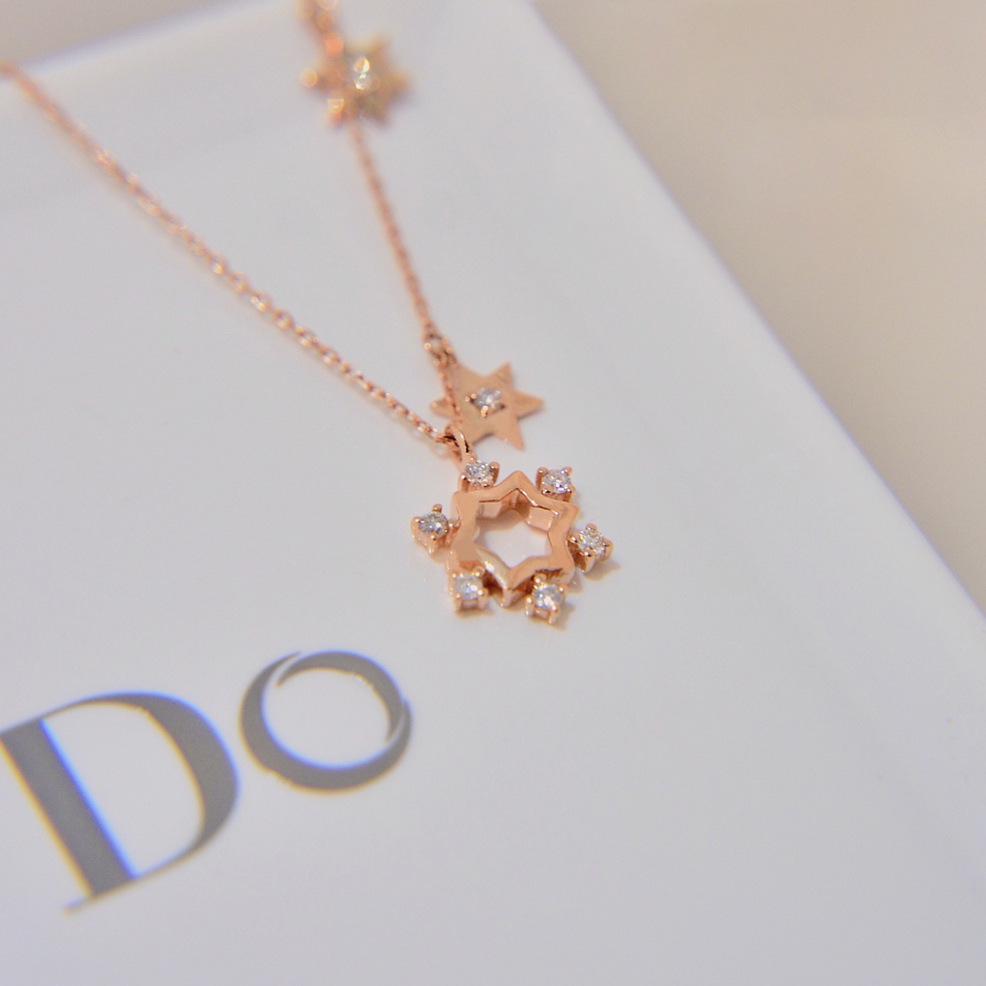 

European & American Fashion S925 Sterling Silver Star Pendant Luxury Women s Clavicle Chain 925 Silver