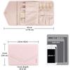 Roll Foldable Jewelry Case Travel Jewelry Organizer Portable for Journey Earrings Rings Diamond Necklaces Brooches Storage Bag