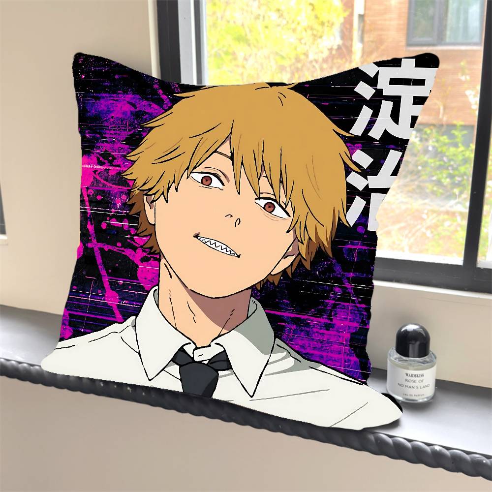 1 szt. GORĄCY Anime Chainsaw Man Film Łuk Reze Poszewka na poduszkę Kwadratowa Sypialnia Sofa Rekreacja Komfort Poduszka Samochód Dekoracja Domu