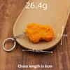 Lustiger gebratener Hühnerbein-Hühnerflügel-Schlüsselanhänger, kreativer Mini-Simulations-Lebensmittel-Anhänger mit Schlüsselring für Handtaschen-Geldbeutel-Zubehör