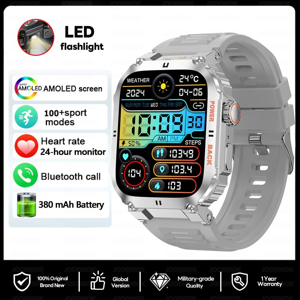 New 1.91 Outdoor Military Men Smart Watch Men Bluetooth Call Smartwatch Men For Android IOS IP68 Waterproof Ftiness Watches