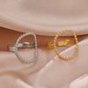 Minimalist Hollow Round Ring Stainless Steel Gold Open Women Rings Trendy Jewelry Gift In