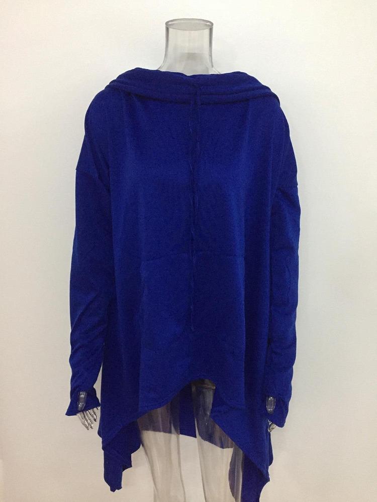 European American Style Autumn Winter Solid Color Long Hooded Sweatshirt 9308 Collection