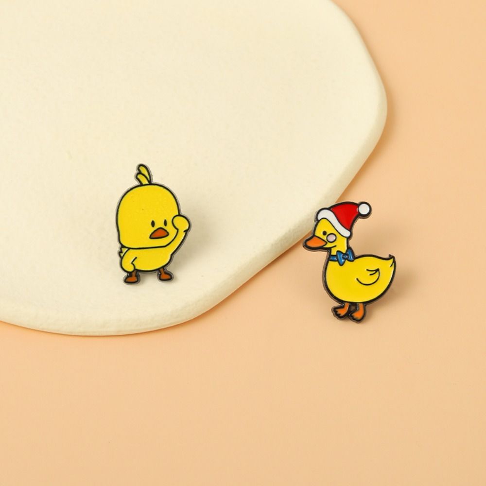 

Korean Style Chickens Ducks Enamel Pins Yellow Clothing Accessories Teenage