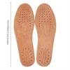 8 Paar Atmungsaktive Anti-Geruch Komfort Einlegesohlen - Unisex Braune Ledersohlen-Einlagen für Damen & Herren, Passend für Businessschuhe, Slipper, Stiefeletten & High Heels