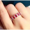 Style Colored Gems Light Luxury Ins Rings for Women Fashion Temperament High End Rings Niche Design Index Finger Ring