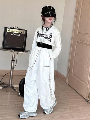 Dievčenská cool hip hopová jazzová tanečná súprava - Módna jarná/jesenná dvojdielna pre deti