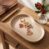 Christmas Ornament Santa Tree Snowman Keychain, Golden Plated Zinc Alloy Holiday Theme Keychain Handbags Decorative Accessory with Lobster Clasp Charm