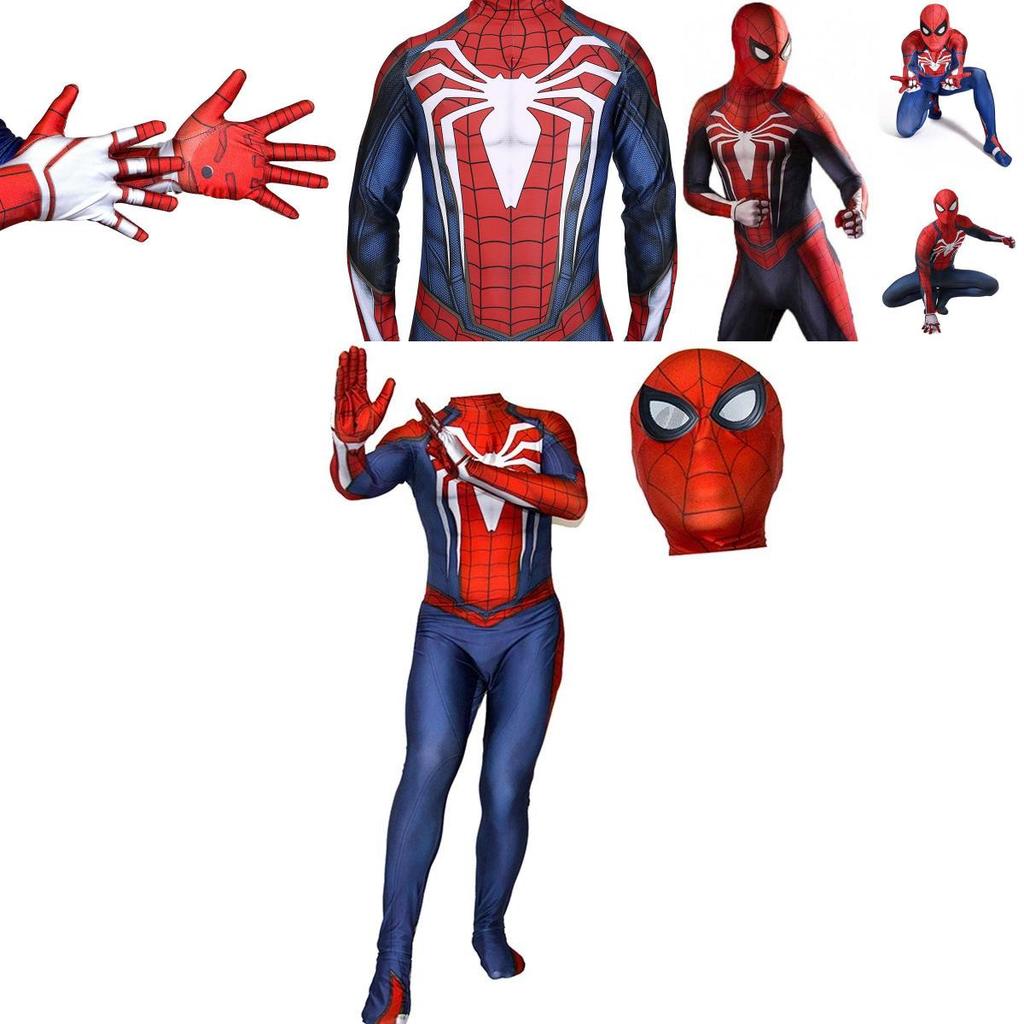 Ps4 Insomniac Spider-man Cosplay Kostüm 3D Druck Erwachsener Kinder Spidey Zentai Anzug Mit Exquisiter Verarbeitung Und Atmungsaktivem Lycra Material
