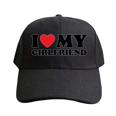Ik Hou Van Mijn Vriendin Pet Zomer Dames Unisex Volwassene Vizierpet Mode Casual Verstelbaar Bedrukt Baseballpetten Truckerpet