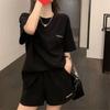 New Arrivals Open Run Women Simple LeTTering Waffle Loose FiT ShorT Sleeve T Sh