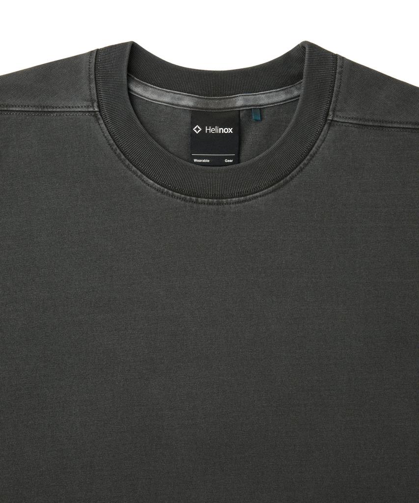 Hellinogseuweeo Dust-Dyed Short Sleeve T-Shirt_Charcoal Gray