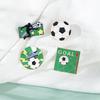 Football Competition Enamel Pin Custom Brooches for Bag Clothes Lapel Pin Badge Shoot and Goal Jewelry