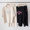 New Arrivals Open Run Women Oversized PrinTed T shirT And Wide fiT panTs seT