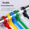 Adjustable Reusable Cable Ties with Buckle - Mixed Colors: Black, White, Red, Yellow, Blue, Green