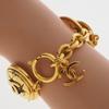 CHANEL COCO Mark Bracelet Matelasse vintage gold Plated Gold 71.2g Women Used