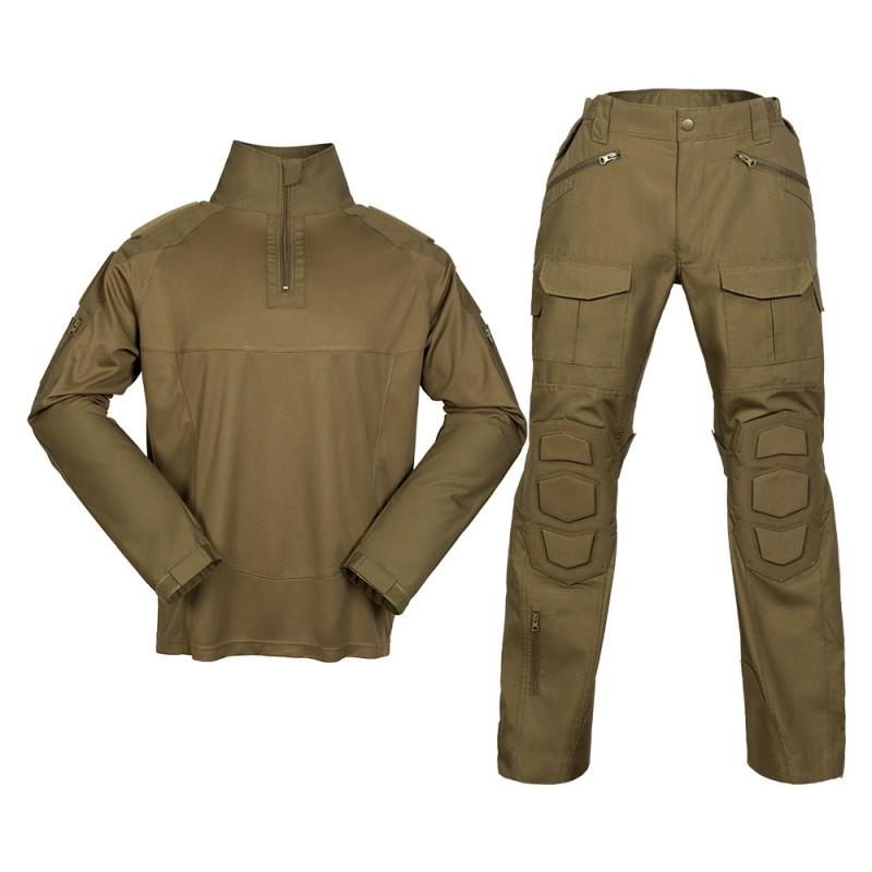 Tactical Camo Hiking Shirts Pants Set Water Resistant Stretch Breathable Long Sleeve Outdoor Training Suit Men Women