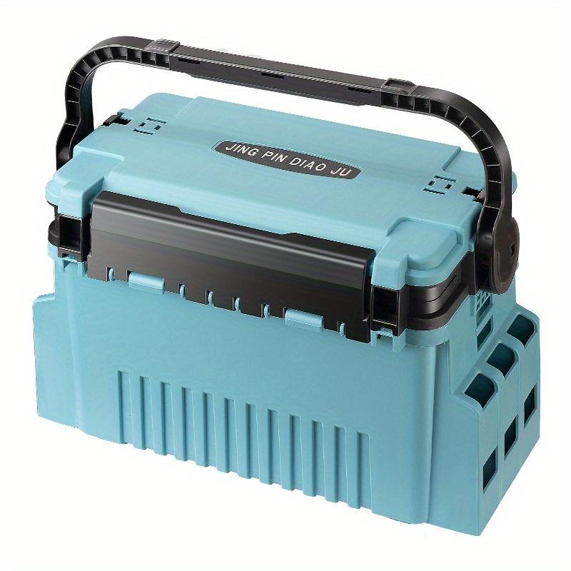 

44*28*23 см, 1 шт., двухслойный многофункциональный сверхлегкий ящик для хранения рыболовных принадлежностей, переносной ящик для хранения рыболовных принадлежностей на открытом воздухе. синий