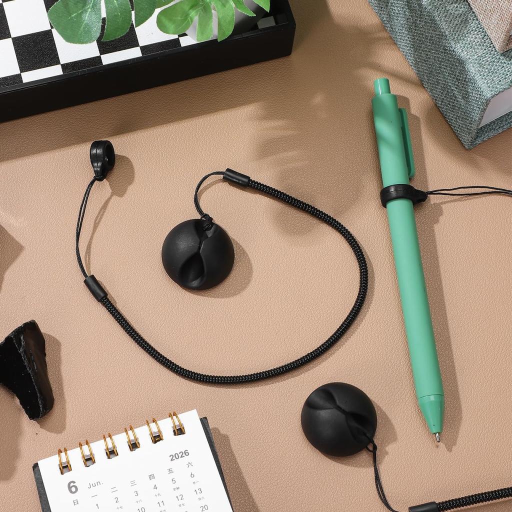 Artibetter 2Pcs Elastic Rope Lost Tether for Touch Pens Stretchy Pen Leash with Ring for Desk Clipboards and Drawing Applications