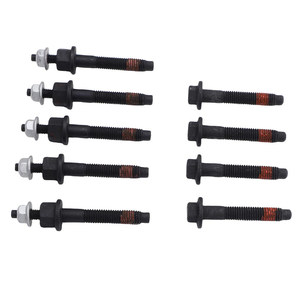 9PCS Exhaust Manifold Bolt Kit 6505316AA Carbon Steel Exhaust Manifold Bolt Stud Nut Hardware Set Replacement for 300