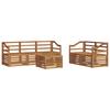 Outdoor Sofa Set 6 Pcs Natural Solid Acacia Wood