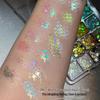 Meerjungfrau Pailletten Lidschatten Palette mit Perlmutt Glitzer & Selbstklebenden Strass Schmetterling Gesichtsklebern.