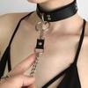Women's Body Belly Band Neck Drawstring Collar Fetish Couple Game Role Play Props
