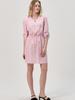SORRY, TOO MUCH LOVE Wave Neck Cotton Dress_Pink