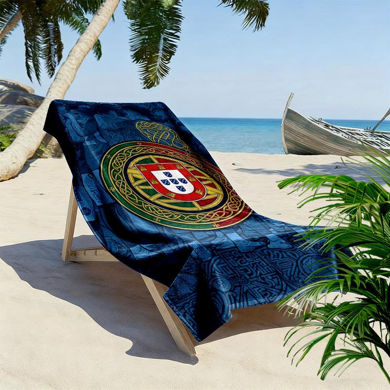 Royal Emblem Fabric beach towel soft Beach towel for vacation photos quick-drying swim towel Outdoor pool towel Absorbent bath towel