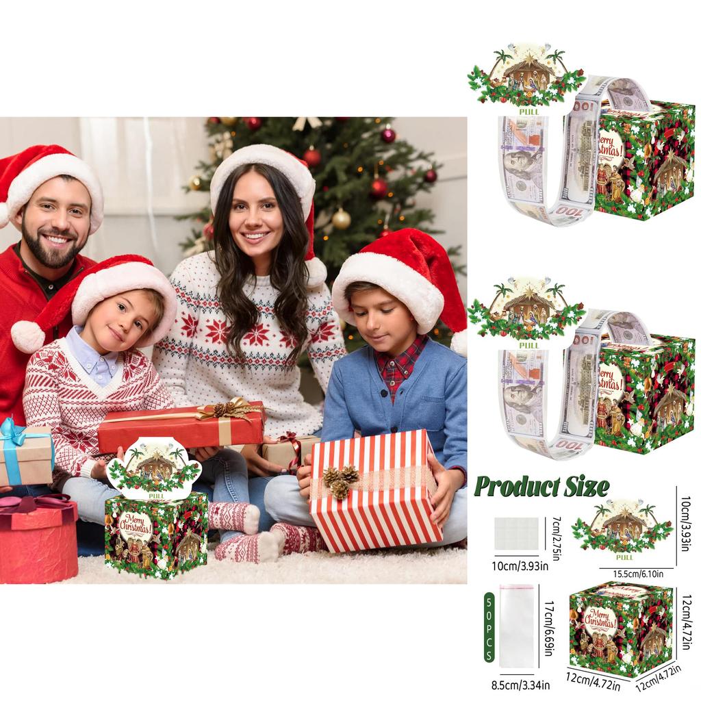 Jesus Christmas Theme Gift Box With Decorative Atmosphere For Holiday Celebrations