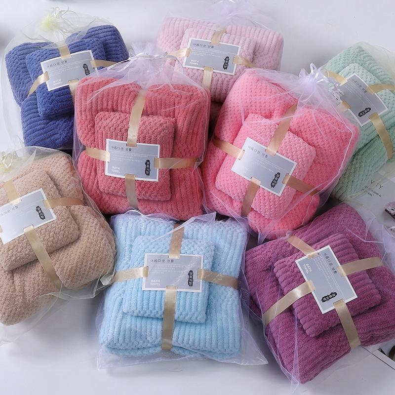 

2Pcs/set Soft Absorbent High Density Parent-child for Daily Use Bath Towel Set Towels Bathroom Coral Velvet світло-зелений колір